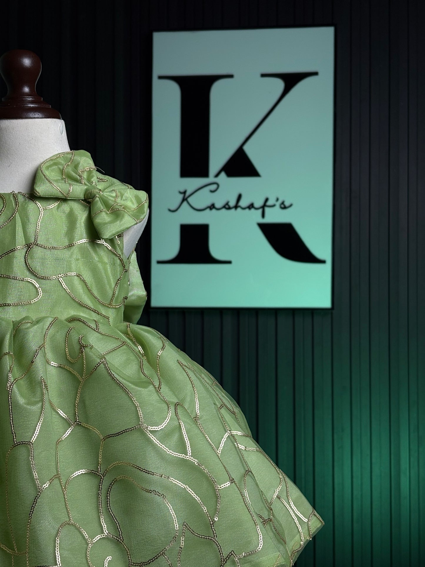 FLOWER FROCK SEA GREEN 4107