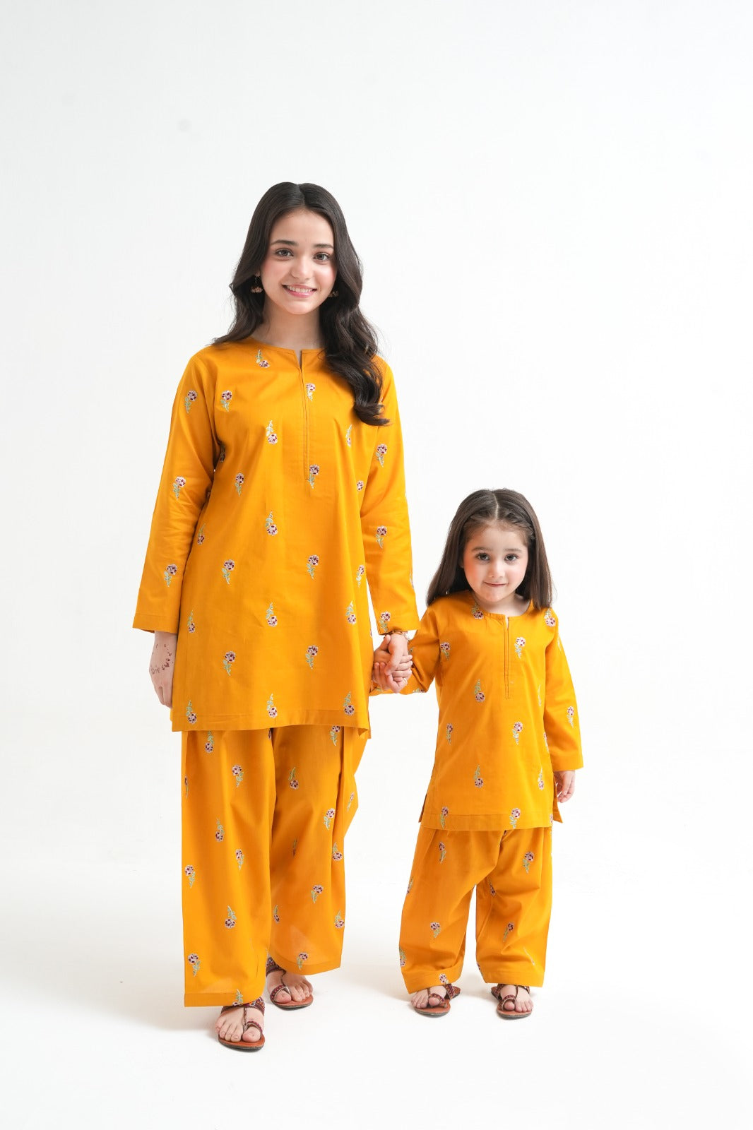 2 PIECE EMBROIDED LAWN SUIT YELLOW KFM-2125