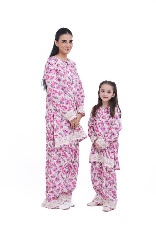 2 PIECE PRINTED LAWN SUIT KPF 3003