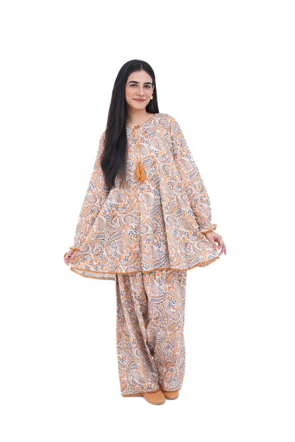 2 PIECE PRINTED LAWN SUIT KMC 3002