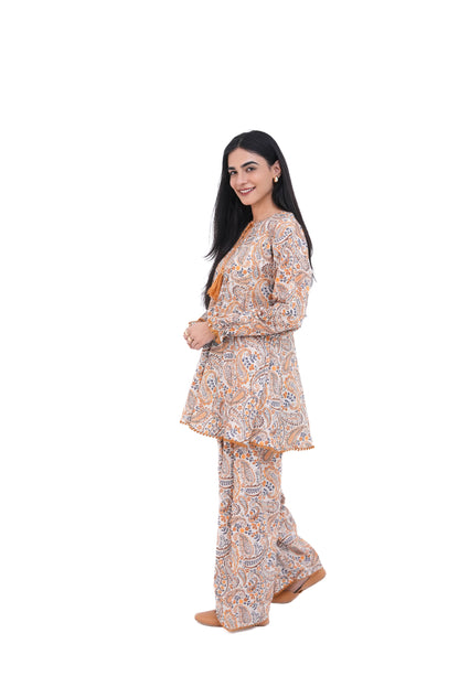 2 PIECE PRINTED LAWN SUIT KMC 3002