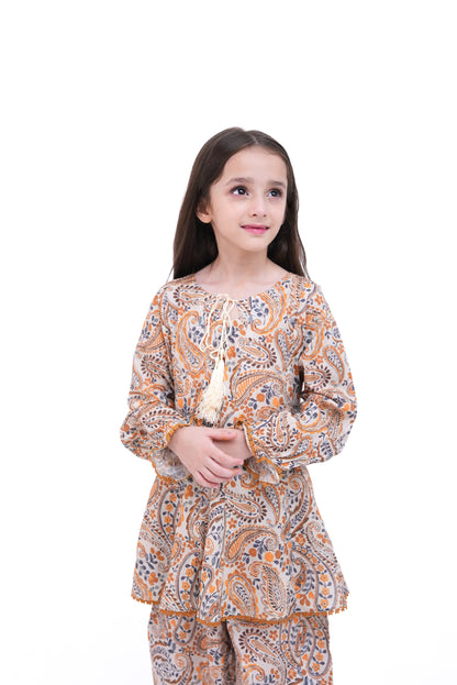 2 PIECE PRINTED LAWN SUIT KMC 3002