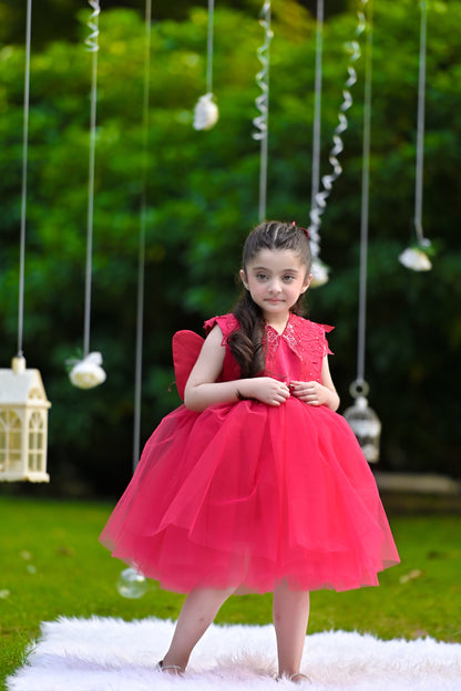 BUTTERFLY FROCK RED
