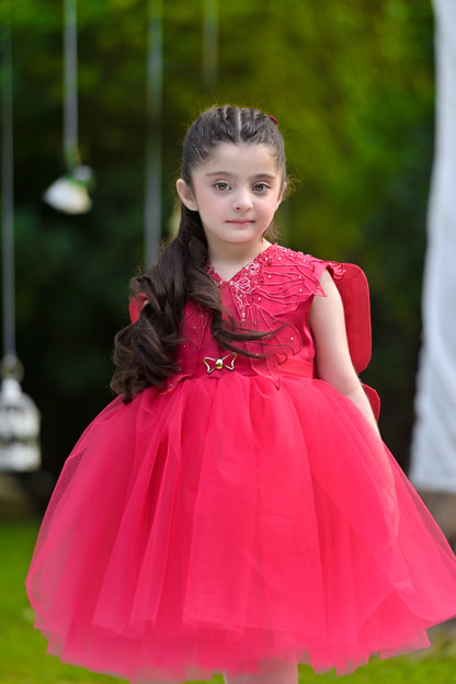 BUTTERFLY FROCK RED