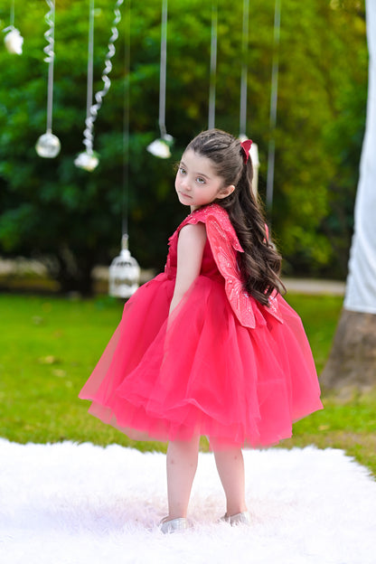 BUTTERFLY FROCK RED